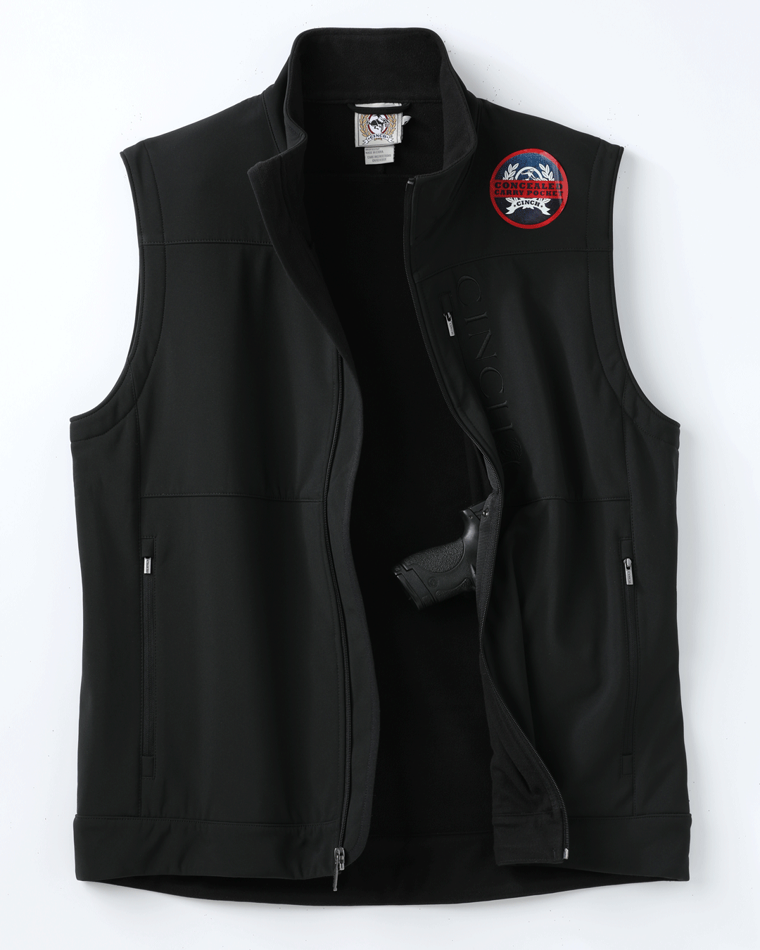 Cinch Men's Concealed Carry Bonded Vest - Black (MWV1082001) - view 5
