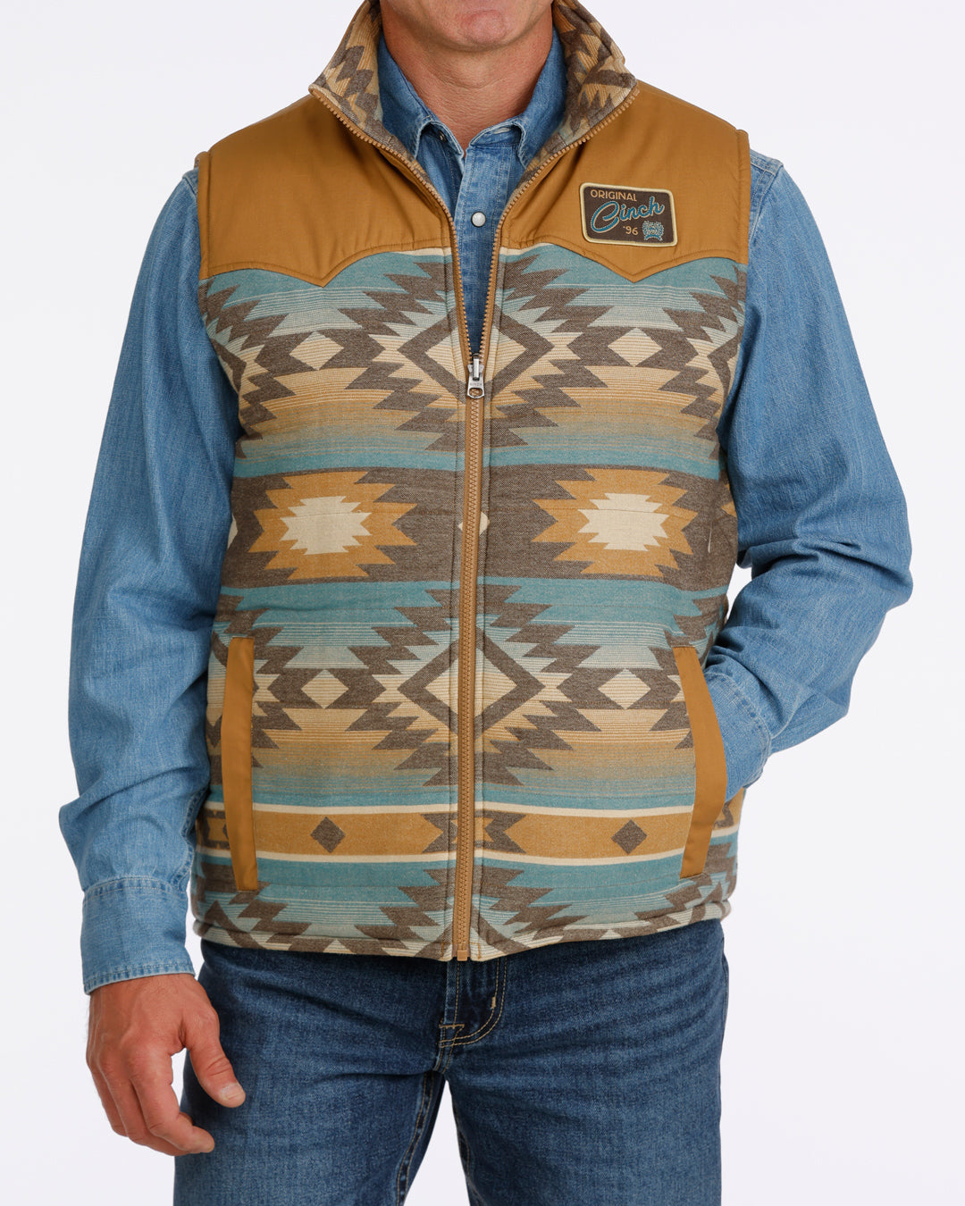 Cinch Men's Reversible Quilted Vest - Multi (MWV1956001) - view 4