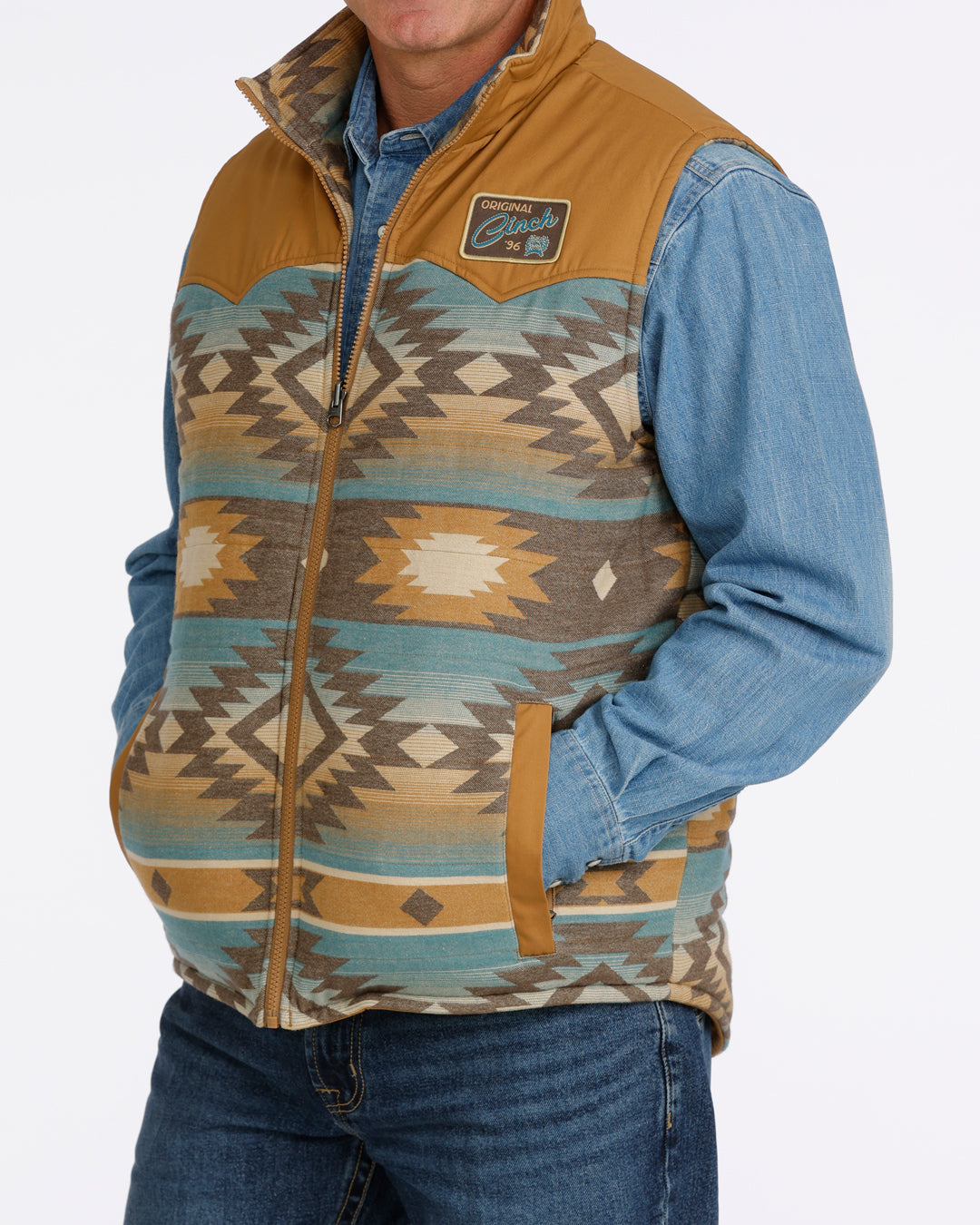 Cinch Men's Reversible Quilted Vest - Multi (MWV1956001) - view 5