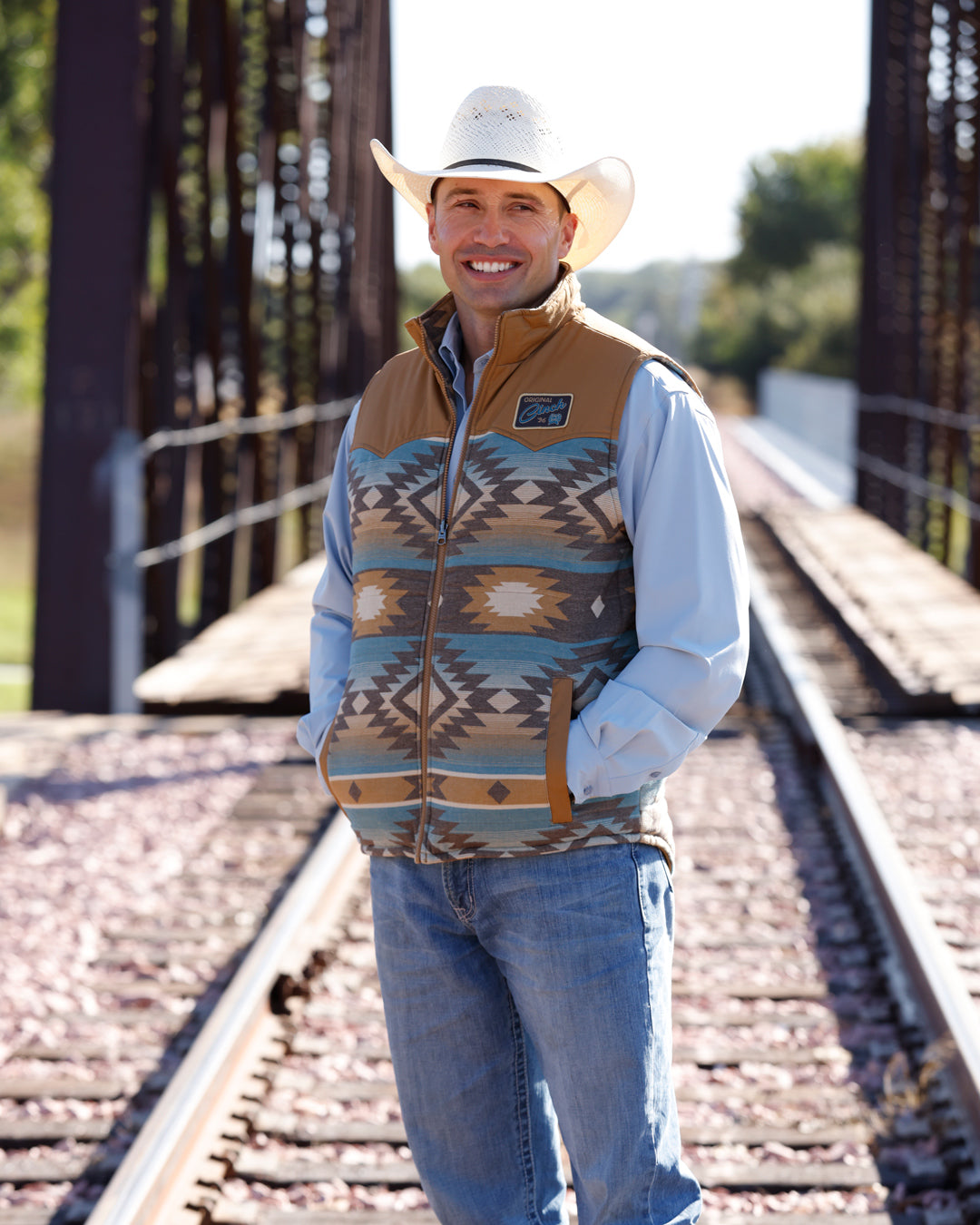 Cinch Men's Reversible Quilted Vest - Multi (MWV1956001) - view 8