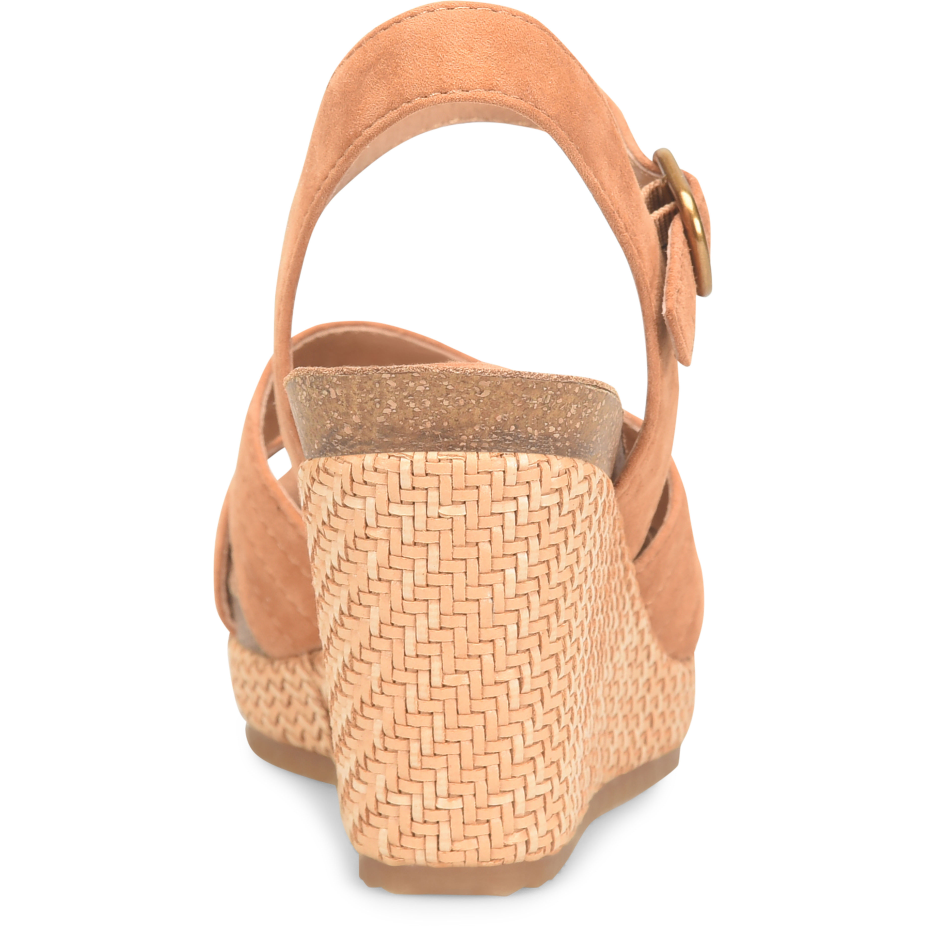 nan Sofft Wmns Clarissa Platform Leather Sandal Luggage, nan: 10, nan: nan, nan: nan