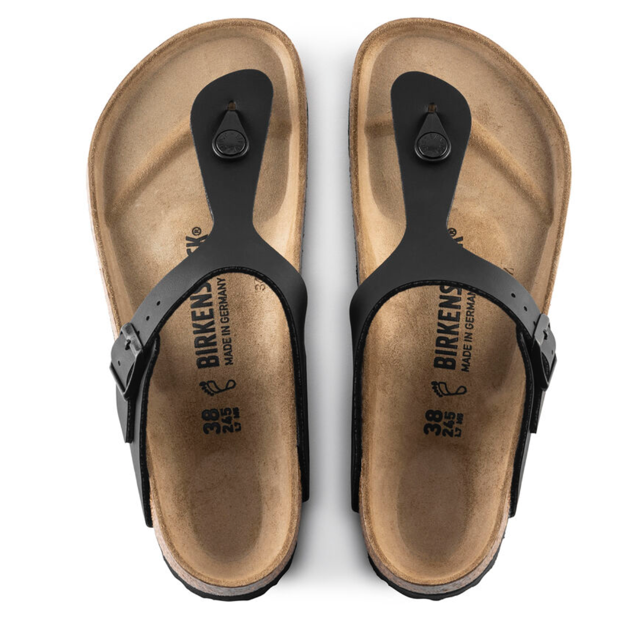 nan Birkenstock Women's Gizeh Sandal Black Birko-Flor, nan: 38, nan: R, nan: nan