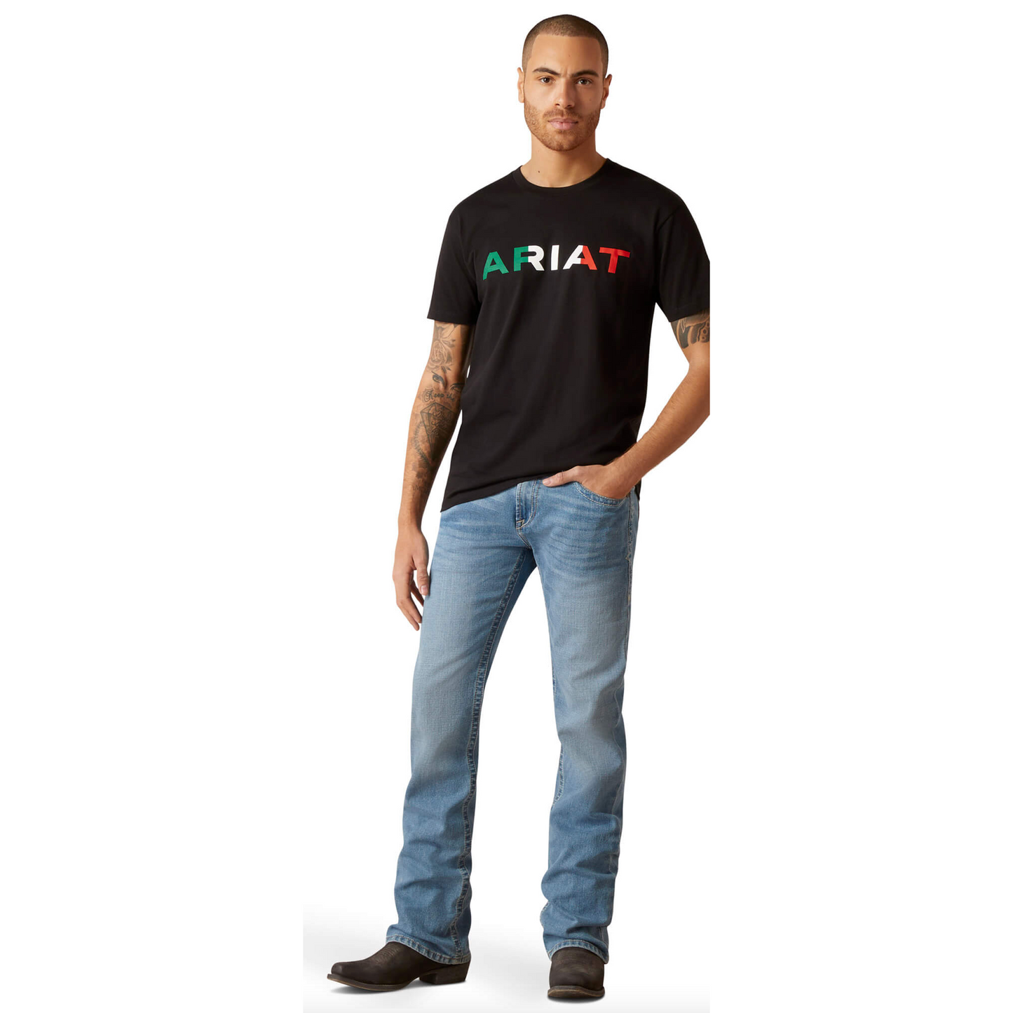 nan Ariat  Men's Viva Mexico T-Shirt Black, nan: LARGE, nan: nan, nan: nan