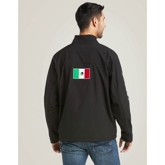nan Ariat Men's New Team Softshell Mexico Jacket Black, nan: MEDIUM, nan: nan, nan: nan
