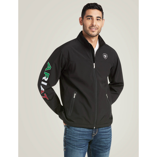 Ariat Ariat Men's New Team Softshell Mexico Jacket Black, Size: SMALL, nan: nan, nan: nan