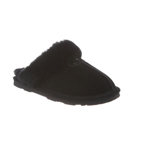 Bearpaw Bearpaw Women's Loki Suede Slide Slipper Black, Size: 6, nan: nan, nan: nan