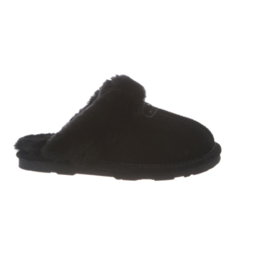 nan Bearpaw Women's Loki Suede Slide Slipper Black, nan: 7, nan: nan, nan: nan