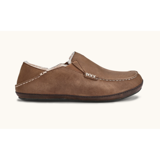 nan Olukai Men's Moloa Slipper Toffee/Drk Wood, nan: 9, nan: nan, nan: nan