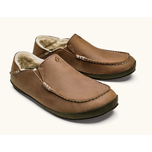 Olukai Olukai Men's Moloa Slipper Toffee/Drk Wood, Size: 8, nan: nan, nan: nan