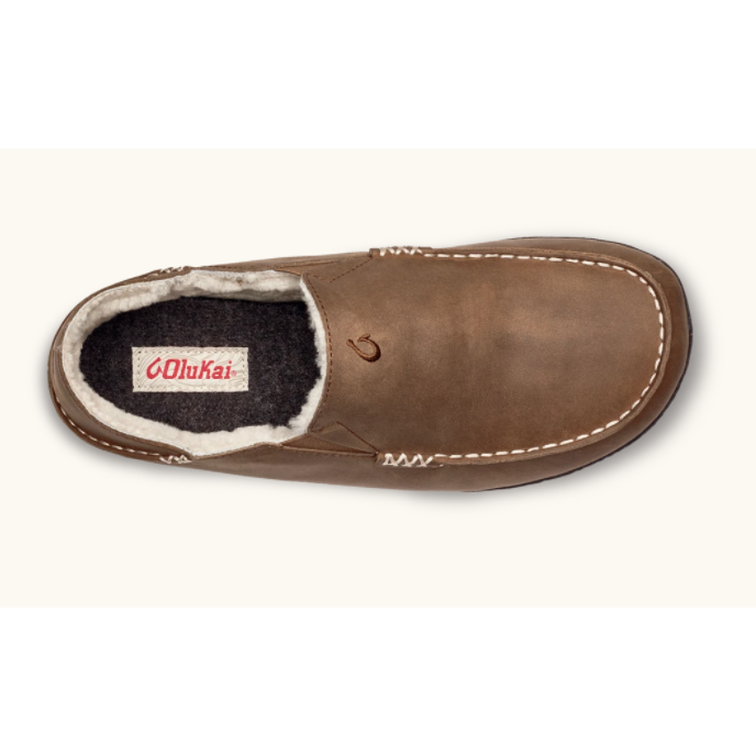 nan Olukai Men's Moloa Slipper Toffee/Drk Wood, nan: 11, nan: nan, nan: nan