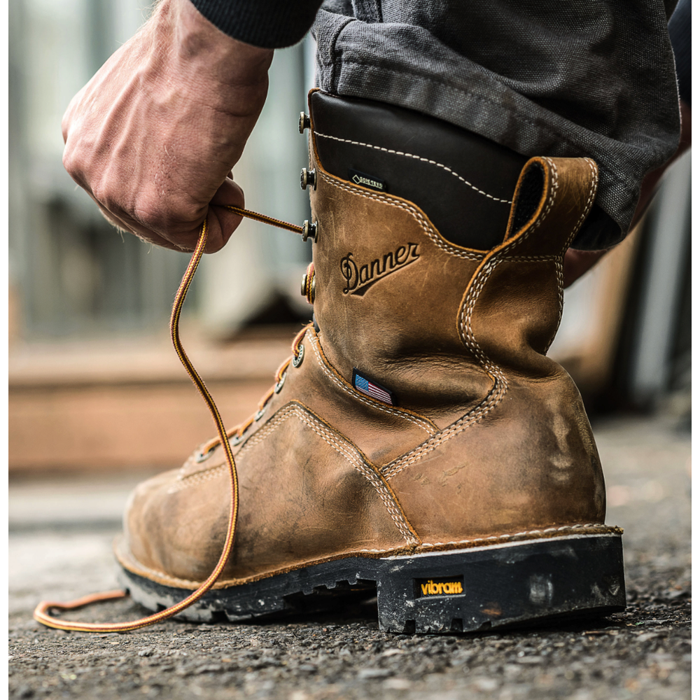 nan Danner Quarry Men's  8 Inch Usa Made Soft Toe Work Boot, nan: 8.5, nan: D, nan: nan