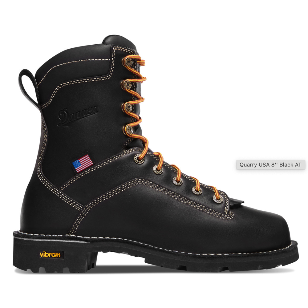 nan Danner Quarry Men's 8 Inch Usa Made Alloy Safety Toe Work Boot, nan: 7, nan: EE, nan: nan