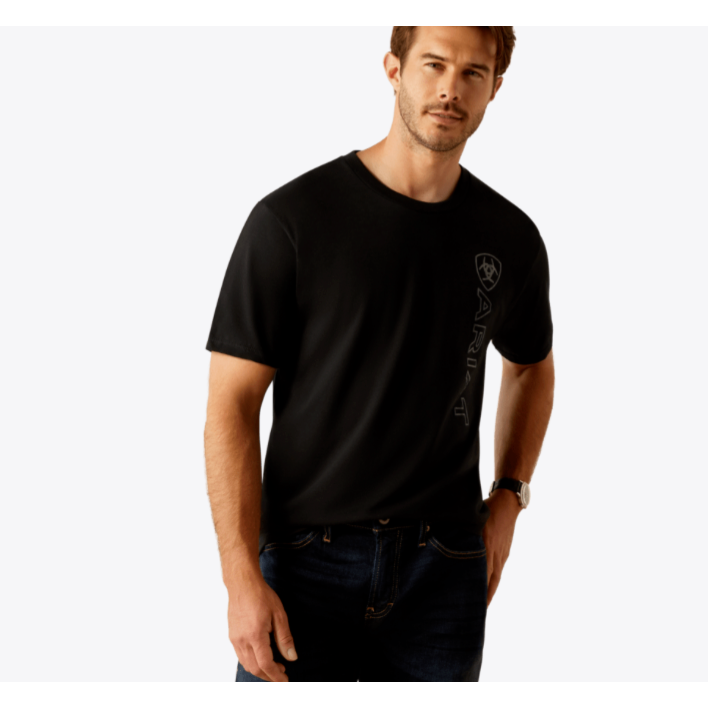 Ariat Mens Vertical Logo Short Sleeve T Shirt