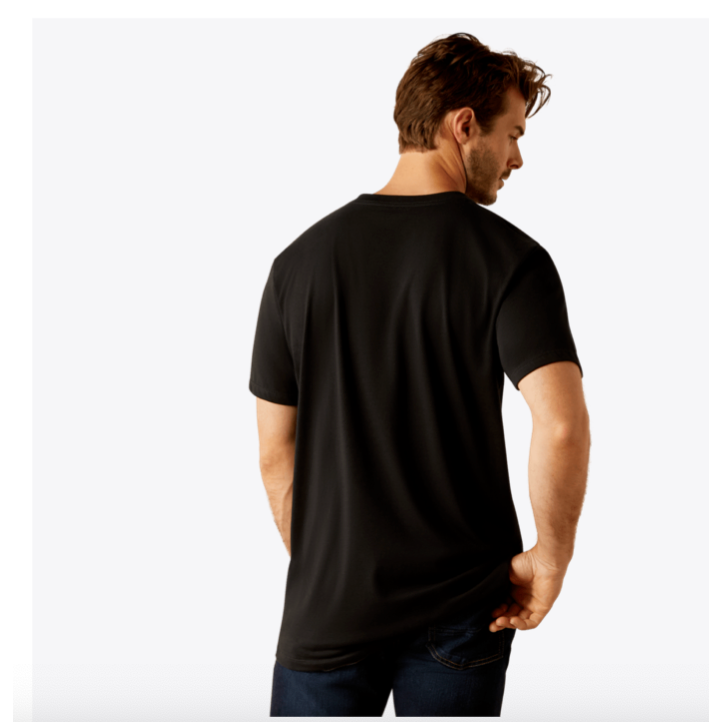 Ariat Mens Vertical Logo Short Sleeve T Shirt