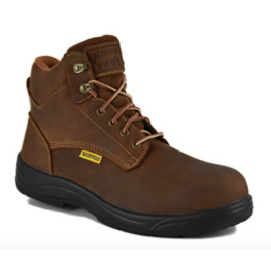 Work Zone Work Zone 6 Inch Soft Toe Waterproof Work Boots Brown, Size: 4, nan: nan, nan: nan