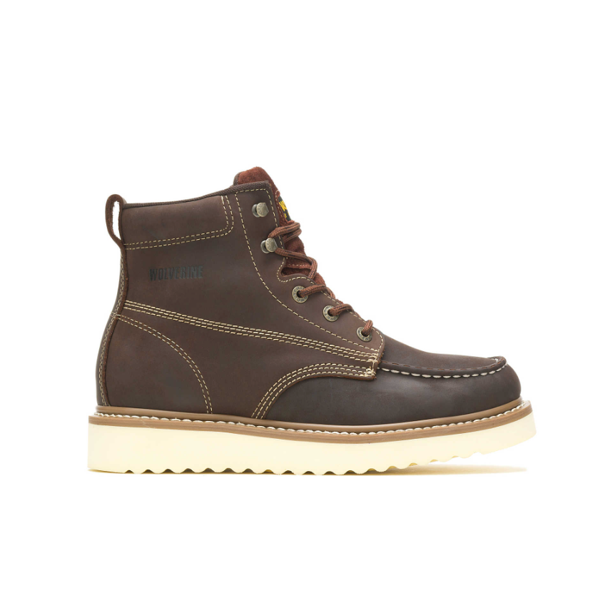 nan Wolverine Men's Loader 6 Inch Soft Toe Wedge Work Boot, nan: 7, nan: XW, nan: nan