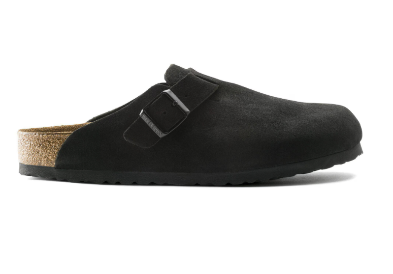 Birkenstock Boston Men's/Women's Soft Footbed Original Clog Black Suede Leather