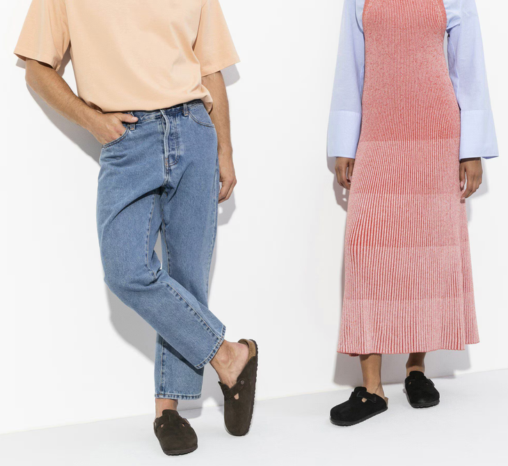 Birkenstock Boston Men's/Women's Soft Footbed Original Clog Black Suede Leather