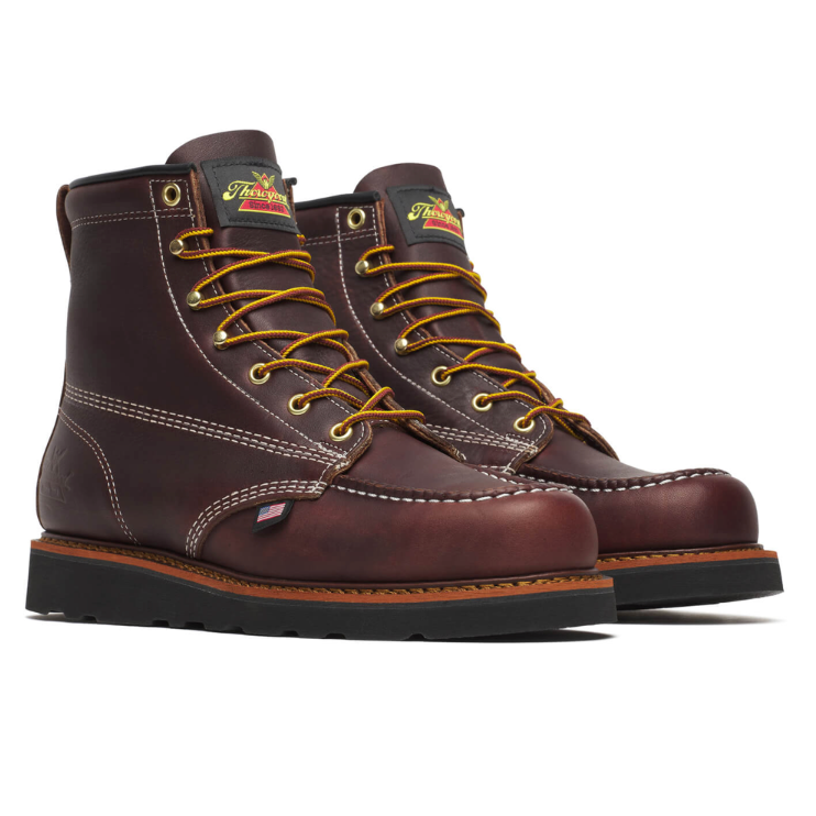 Thorogood Men's American Heritage 6 Inch Soft Toe Wedge Work Boot