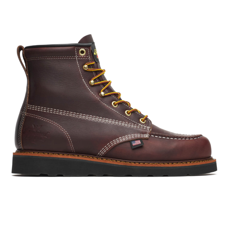 Thorogood Men's American Heritage 6 Inch Soft Toe Wedge Work Boot