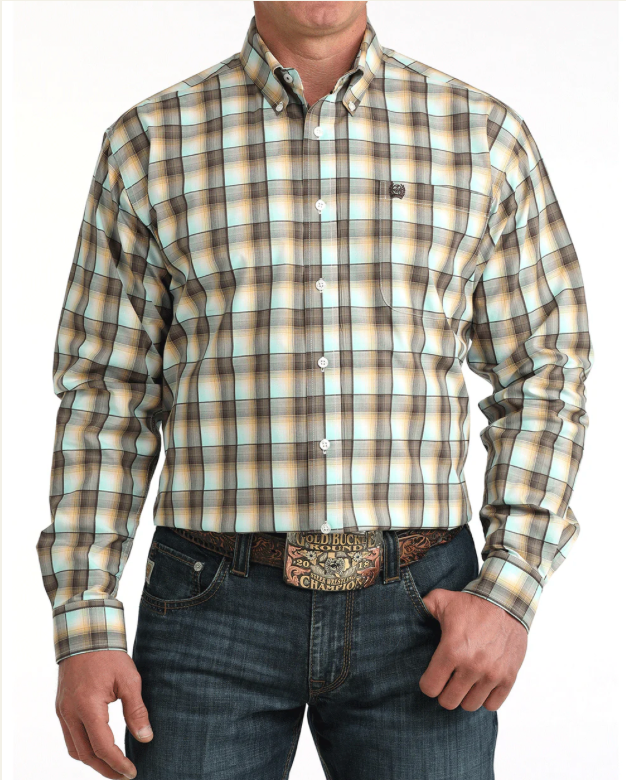 Cinch Men's Long Sleeve Button Down Top