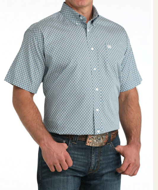 Cinch Men's Short Sleeve Button Down Western Shirt
