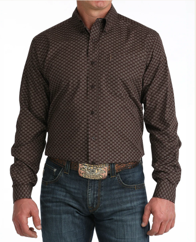 Cinch Men's Long Sleeve Button Down Western Shirt