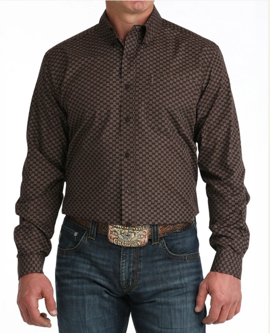 Cinch Men's Long Sleeve Button Down Western Shirt
