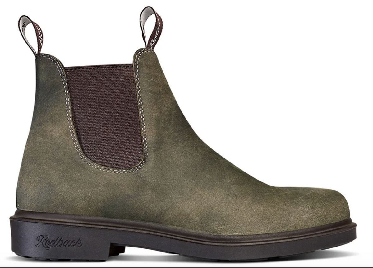 Redback Whistler Soft Toe Chelsea Boot — Iron Bark (RWIB)