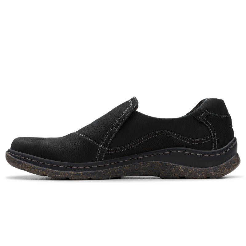 Clarks Women's Orlene Slip Casual Shoe - Black Leather (26182990) - view 3