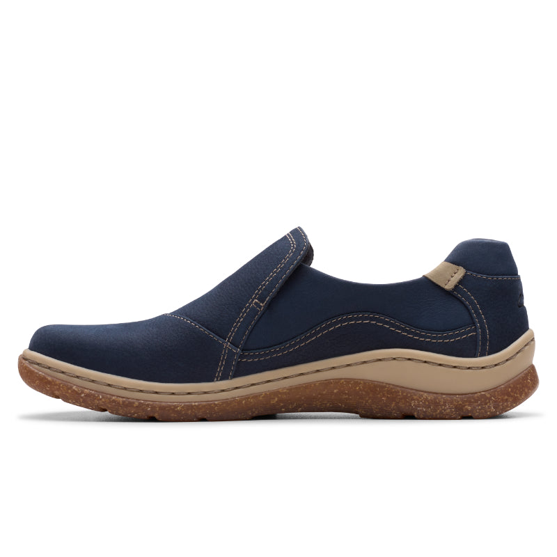 Clarks Women's Orlene Slip Casual Shoe - Navy Nubuck (26182987) - view 3