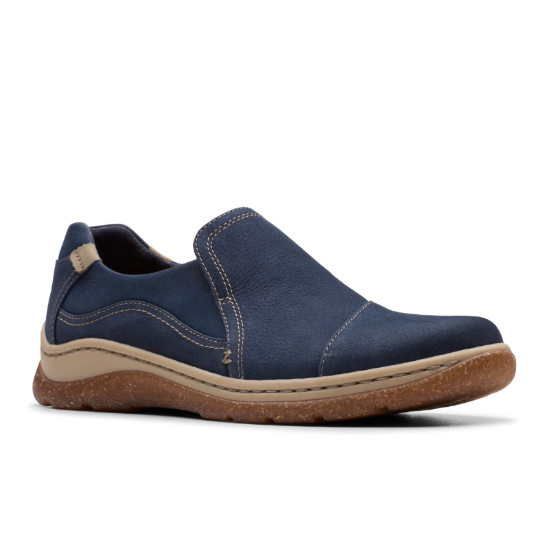 Clarks Women's Orlene Slip Casual Shoe - Navy Nubuck (26182987) - view 2