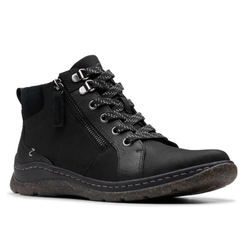 Clarks Women's Orlene Top Waterproof Boot - Black Leather (26182991) - view 2