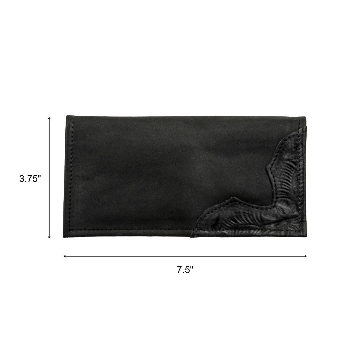 Waxed Leather Men's Rodeo Wallet: Natural Tan / 100% Genuine Full Grain Leather