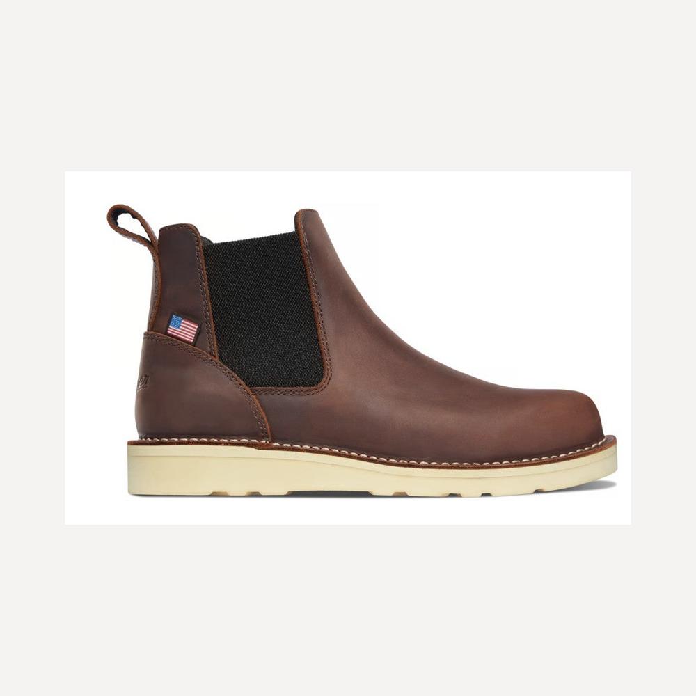 nan Danner Men's Bull Run Chelsea Soft Toe Work Boot, nan: 8, nan: D, nan: nan