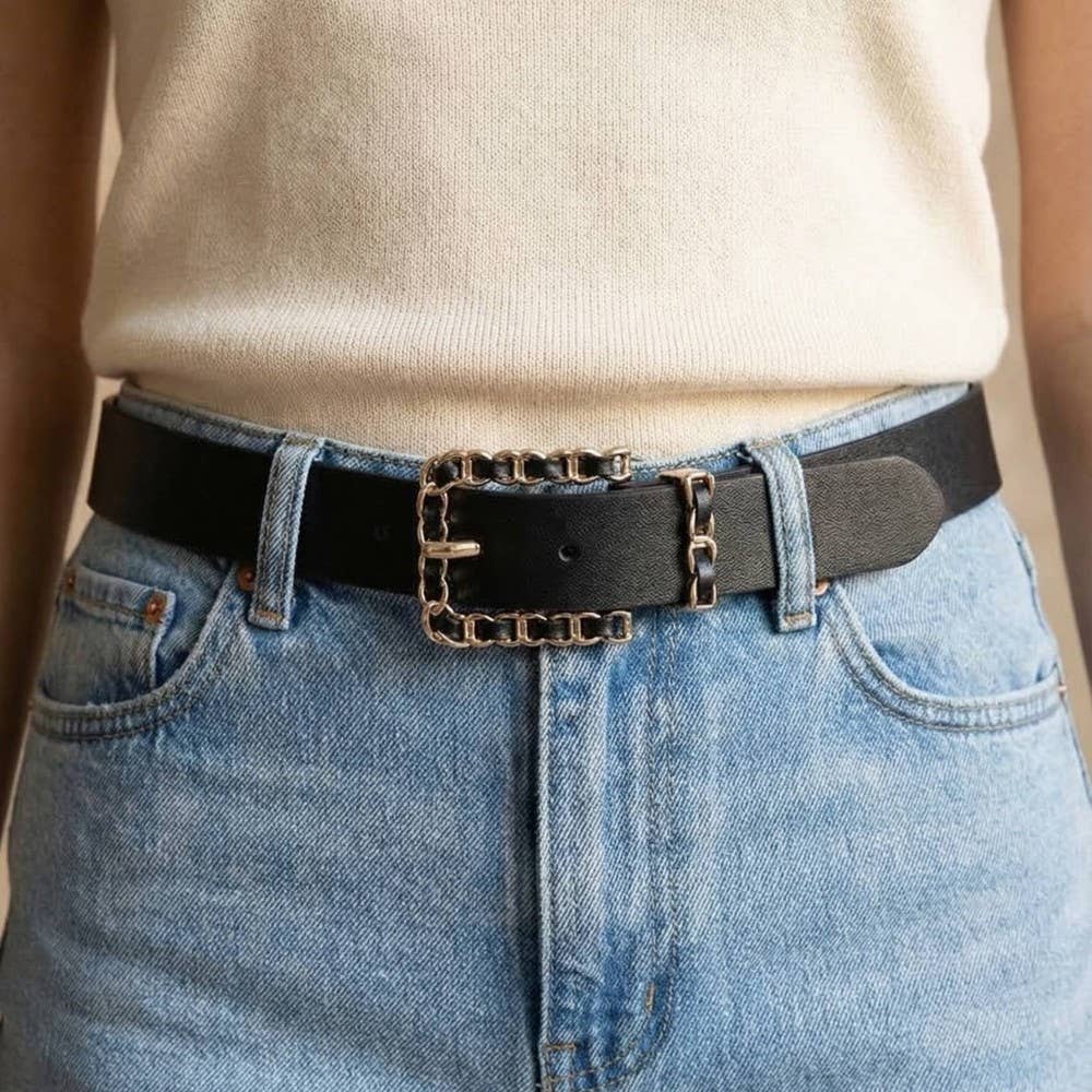 Anarchy Street Chain Braid Buckle Leather Belt – Gbk