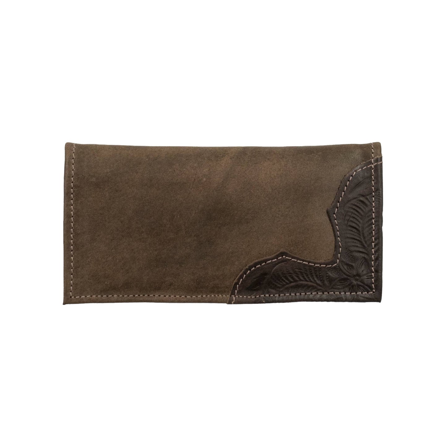 Waxed Leather Men's Rodeo Wallet: Natural Tan / 100% Genuine Full Grain Leather