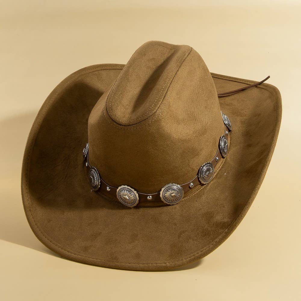 Anarchy Street Round Concho Disc Belt Western Cowboy Hat – Lbr