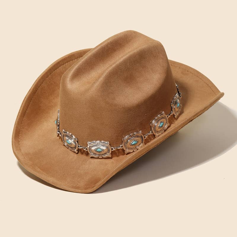 Concho Chain Disc Cowboy Hat: SBK