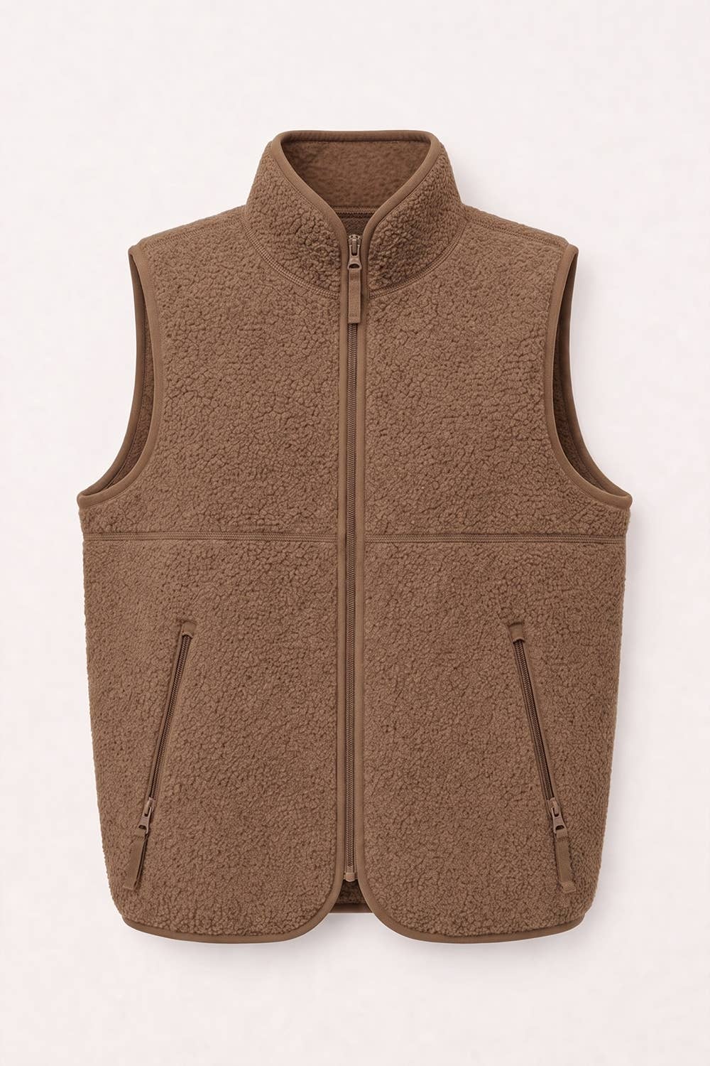Peace Love Line Women's Sherpa Fleece Zip-Front Vest (PM5686)