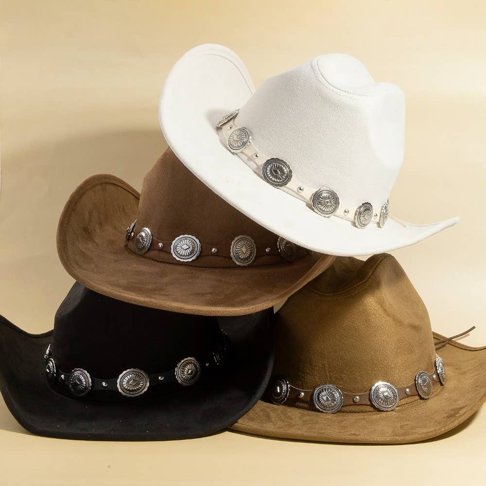 Anarchy Street Round Concho Disc Belt Western Cowboy Hat – Lbr