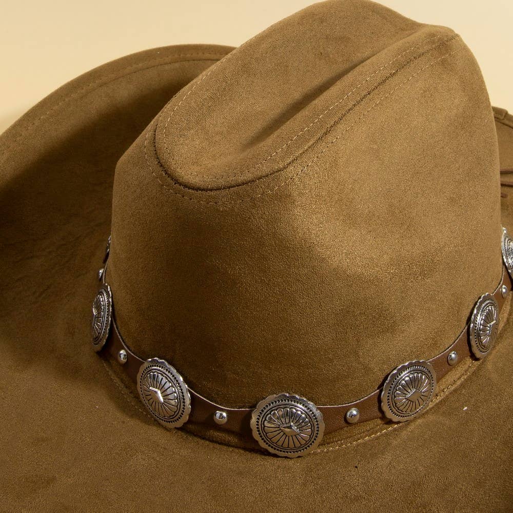 Anarchy Street Round Concho Disc Belt Western Cowboy Hat – Lbr