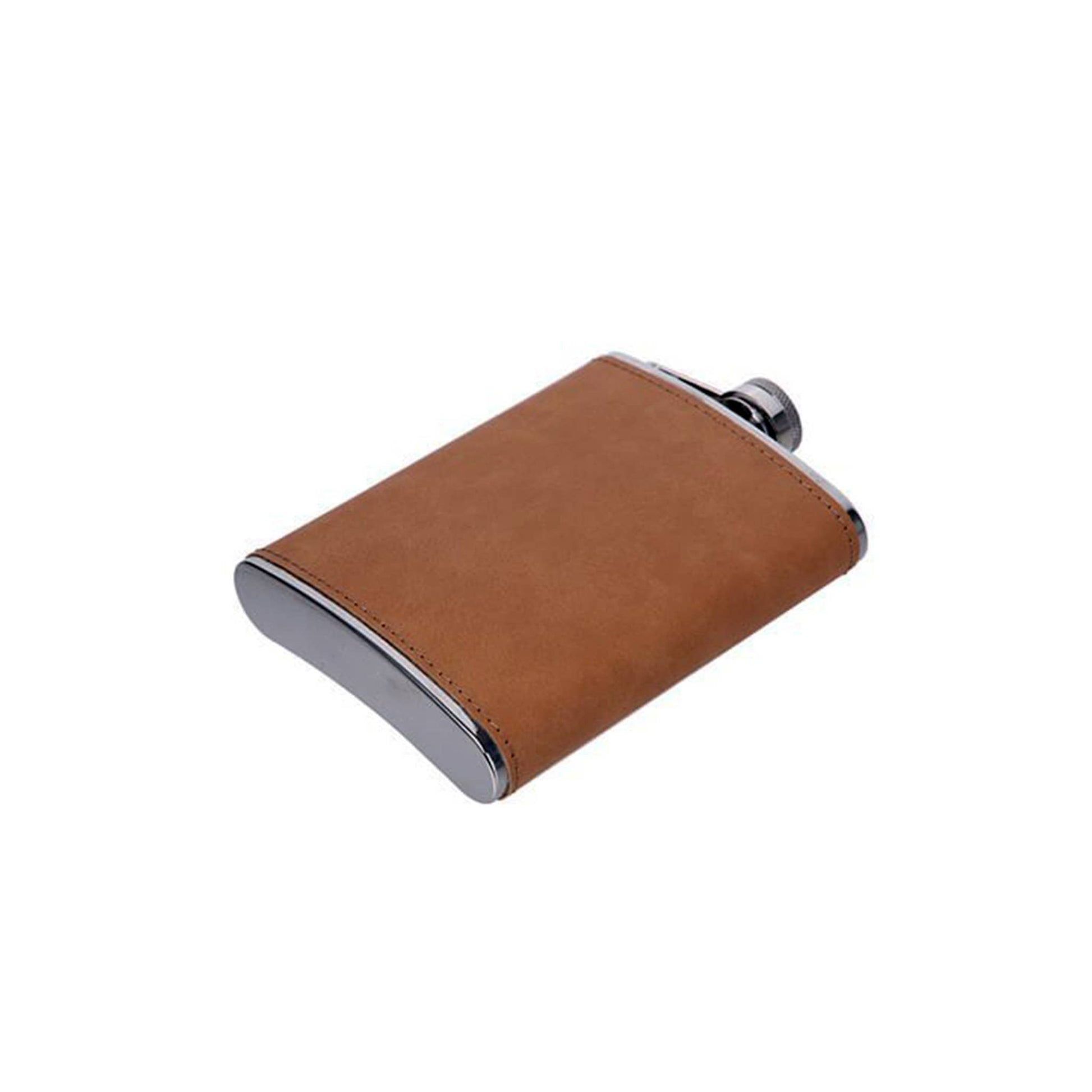 nan Leatherette Flask Caramel 8 Oz Cap, nan: nan, nan: nan, nan: nan