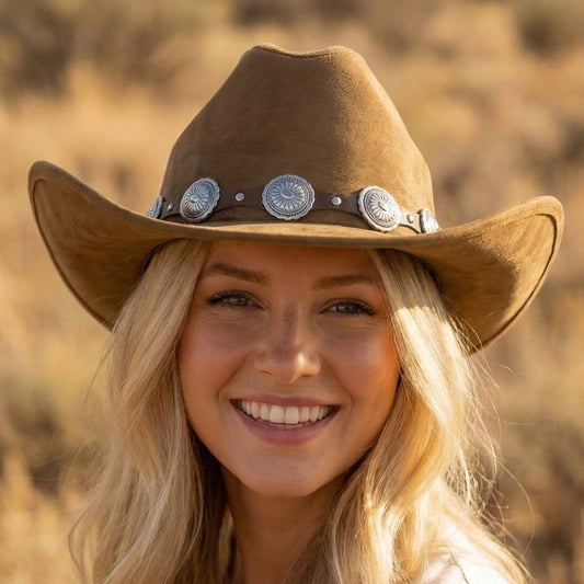 Anarchy Street Round Concho Disc Belt Western Cowboy Hat – Lbr