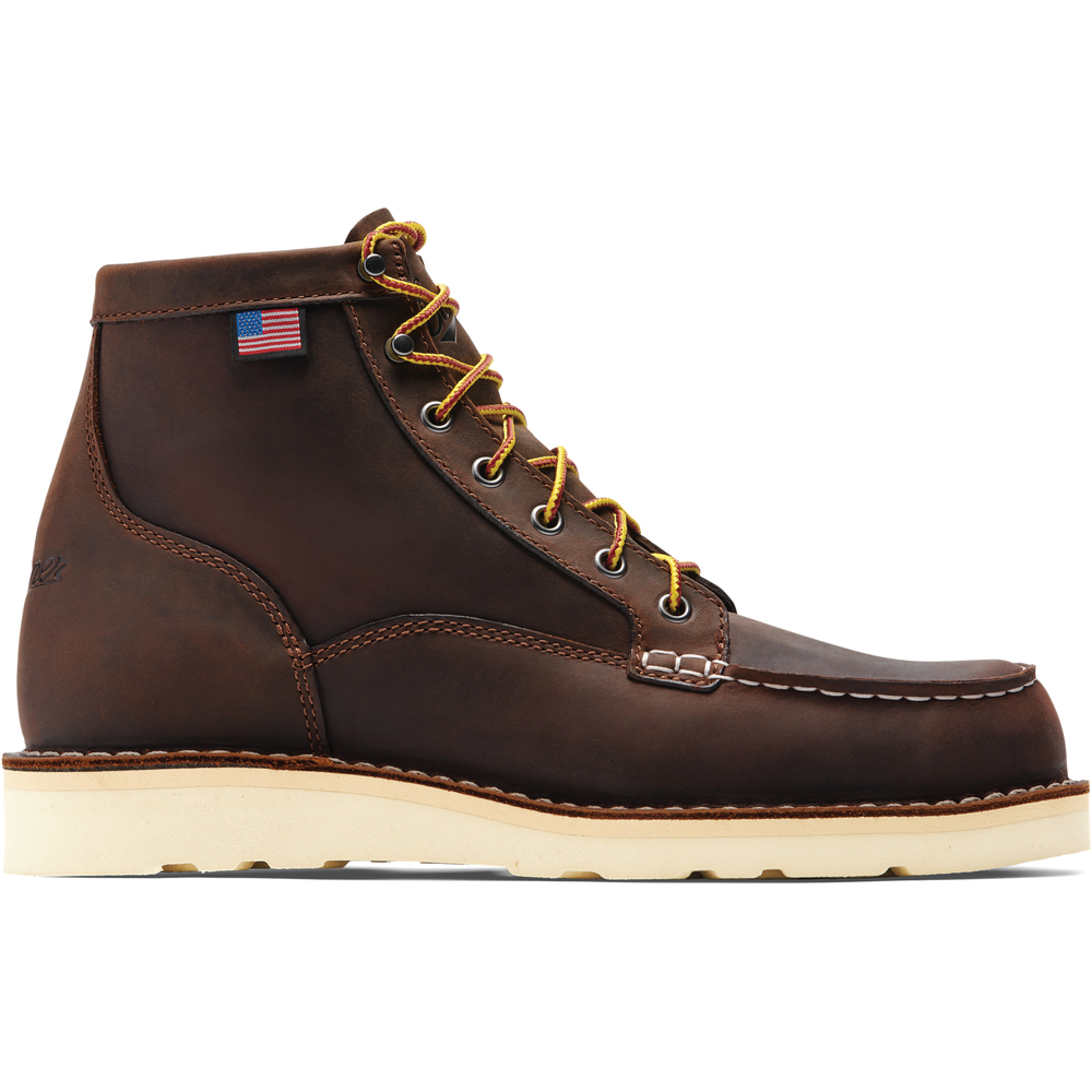 nan Danner Men's Bull Run 6 Inch Moc Toe Soft Toe Work Boot, nan: 7.5, nan: EE, nan: nan