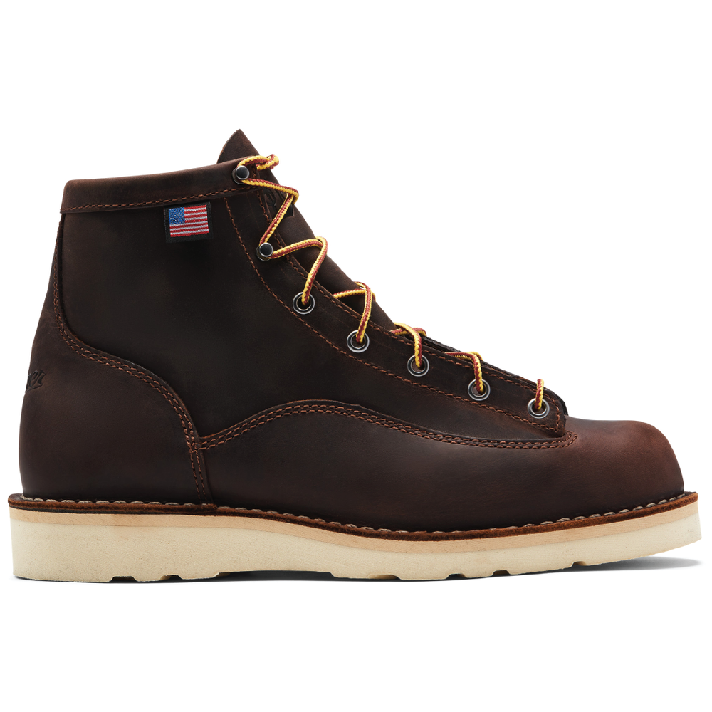 nan Danner Men's Bull Run 6 Inch Soft Toe Work Boot, nan: 7.5, nan: D, nan: nan