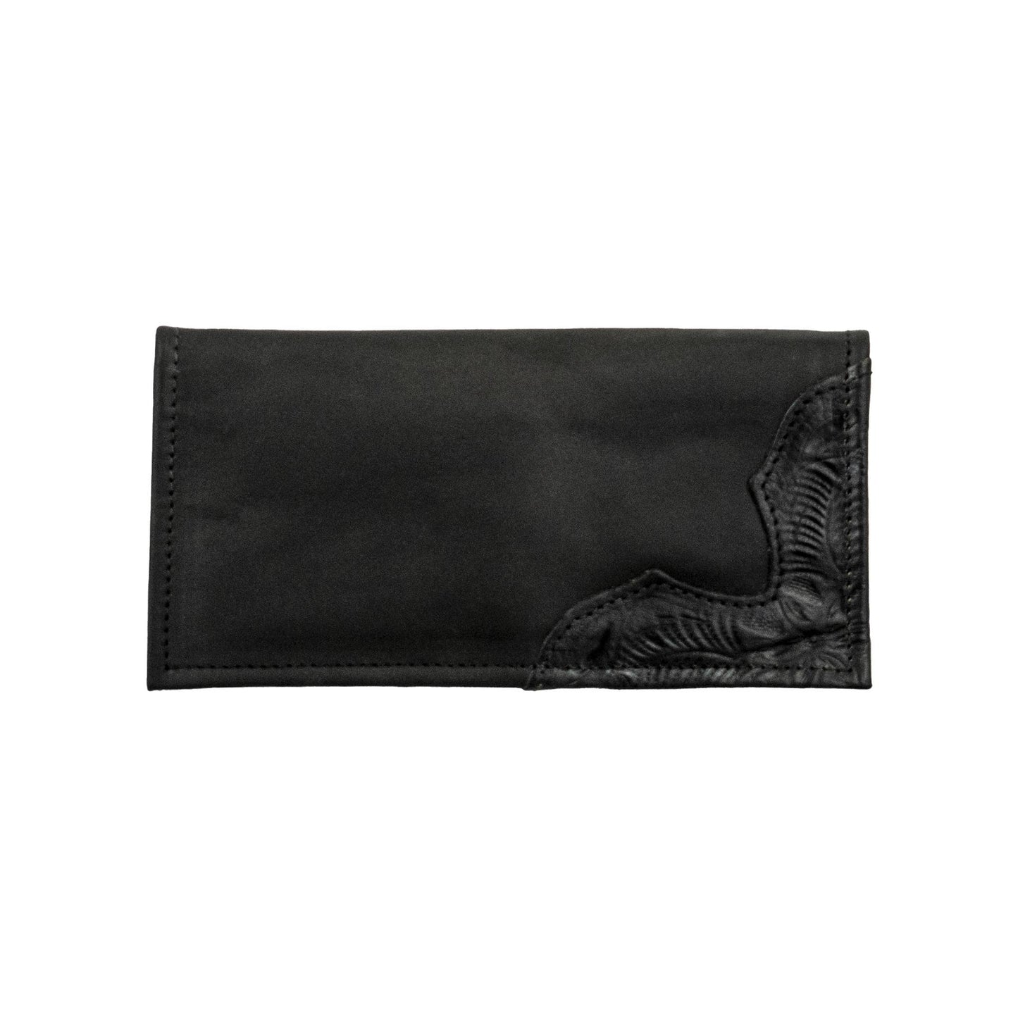 Waxed Leather Men's Rodeo Wallet: Natural Tan / 100% Genuine Full Grain Leather