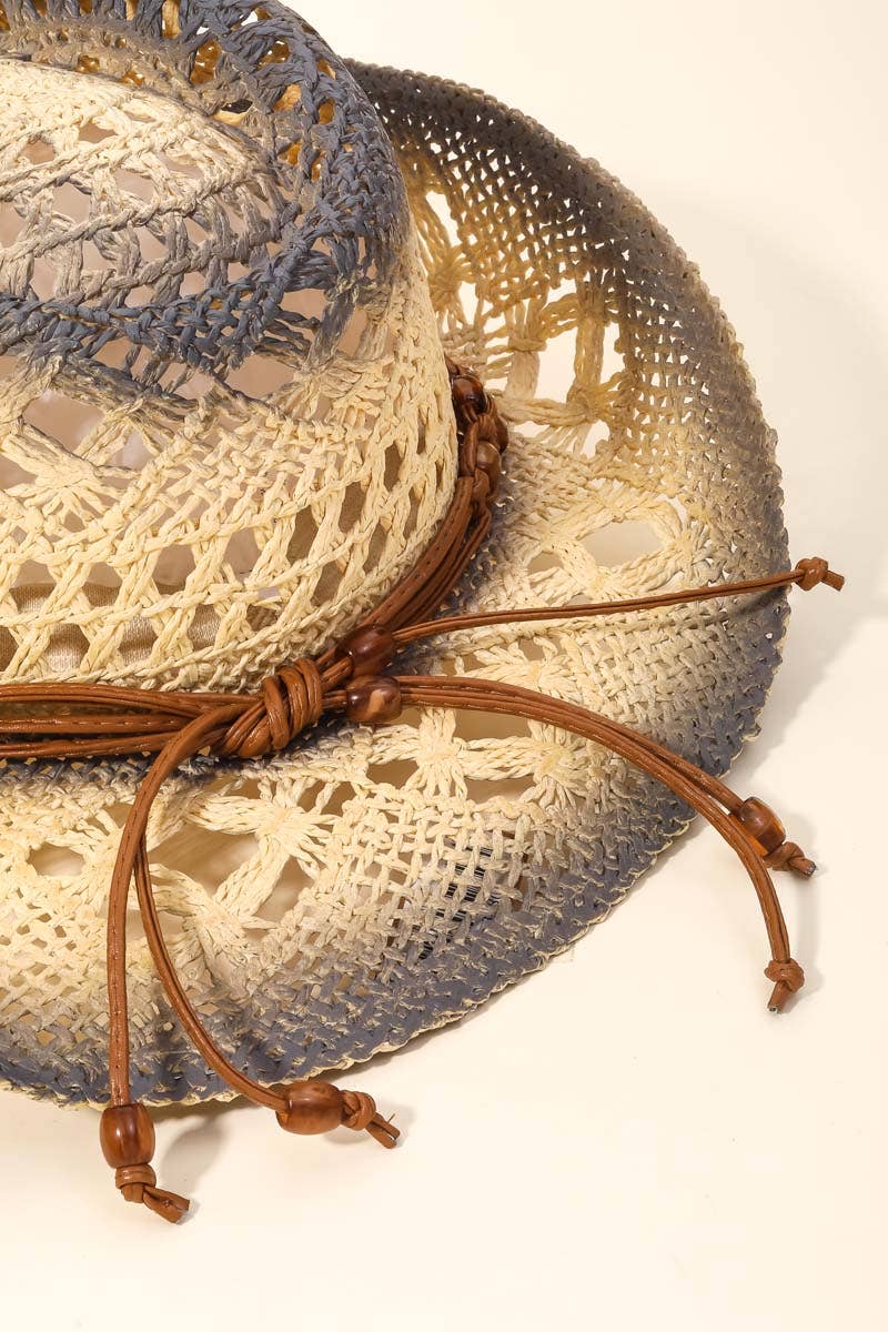 Braided Straw Fashion Western Cowboy Hat: BR