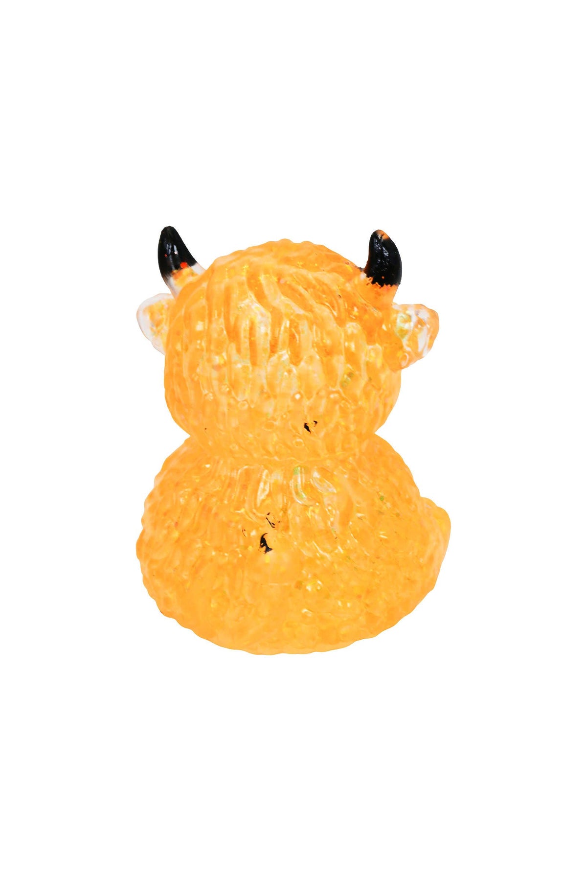 Cap Zone Baby Highland Cow Glitter Thick Maltose Putty Filled Squishy – Orange