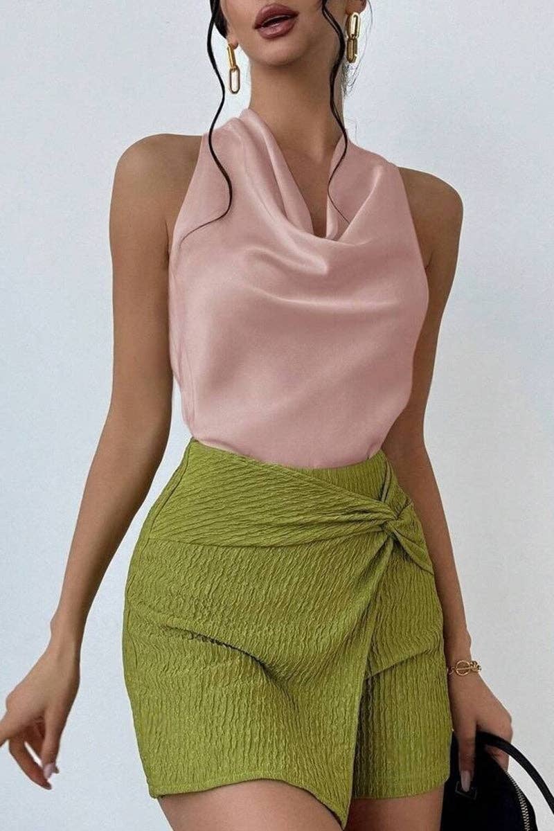 Soli Echo Sleek Halter Tank Top